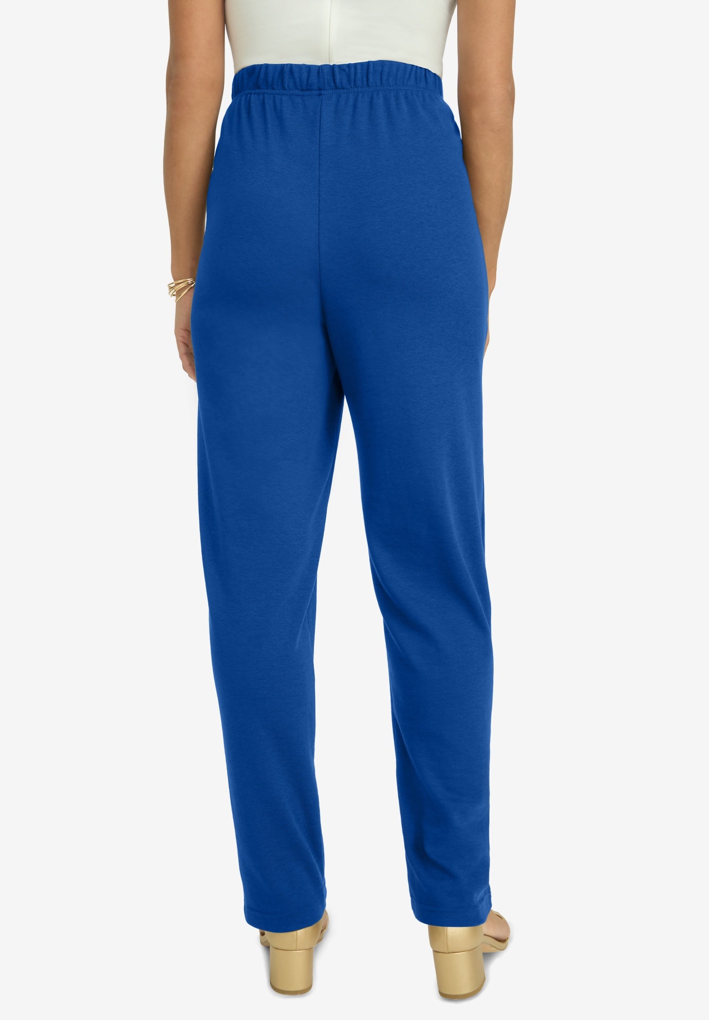 Soft Ease Cotton Knit Straight-Leg Pant image number 2