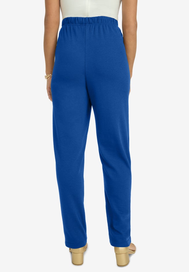 Soft Ease Cotton Knit Straight-Leg Pant image number 2