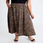Soft Ease Cotton Knit Swing Skirt image number 0