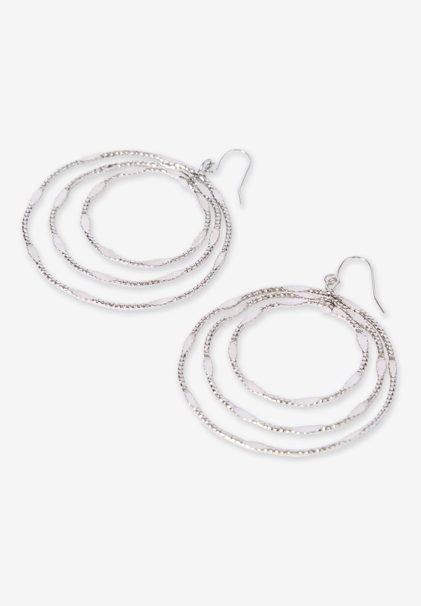 Layered Circle Drop Earrings image number 1