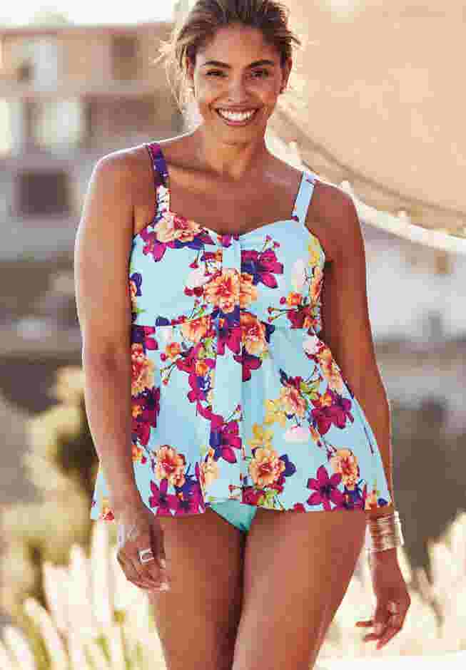 Flyaway Tankini Top with Bust Support  image number 2