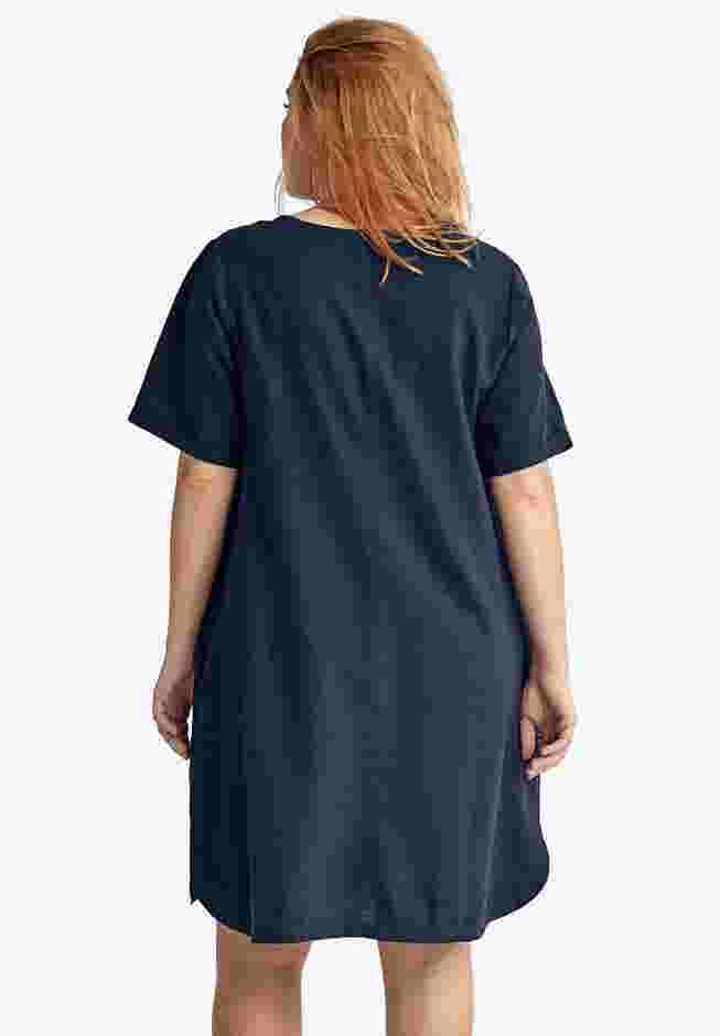 Linen-Blend A-Line Dress image number 2