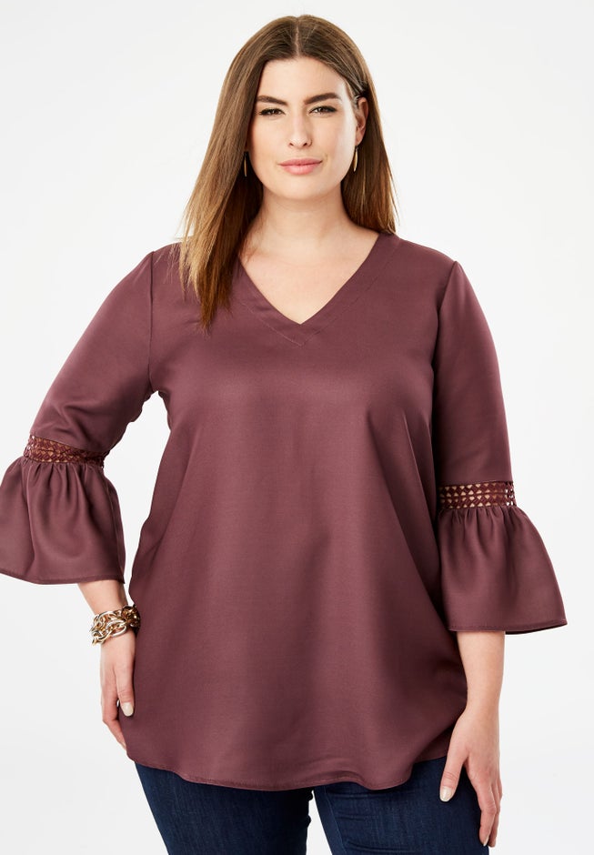 Crochet Trim Blouse image number 0