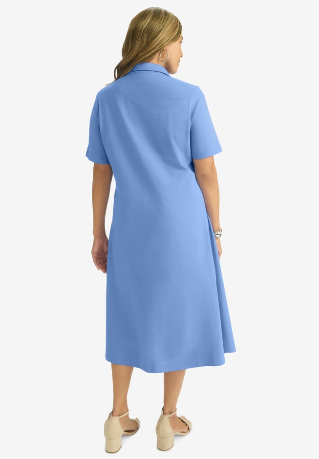 Notch Neck Midi Dress image number 1