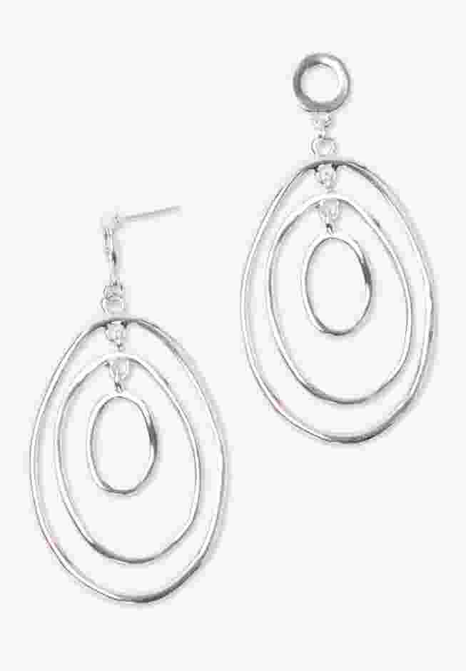 Oval Drop Earrings image number 0