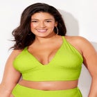 Longline Sparkle Bikini Top image number null