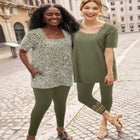 Stretch Cotton Studded Square Neck Tunic image number null