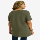 Stretch Cotton Studded Square Neck Tunic image number null