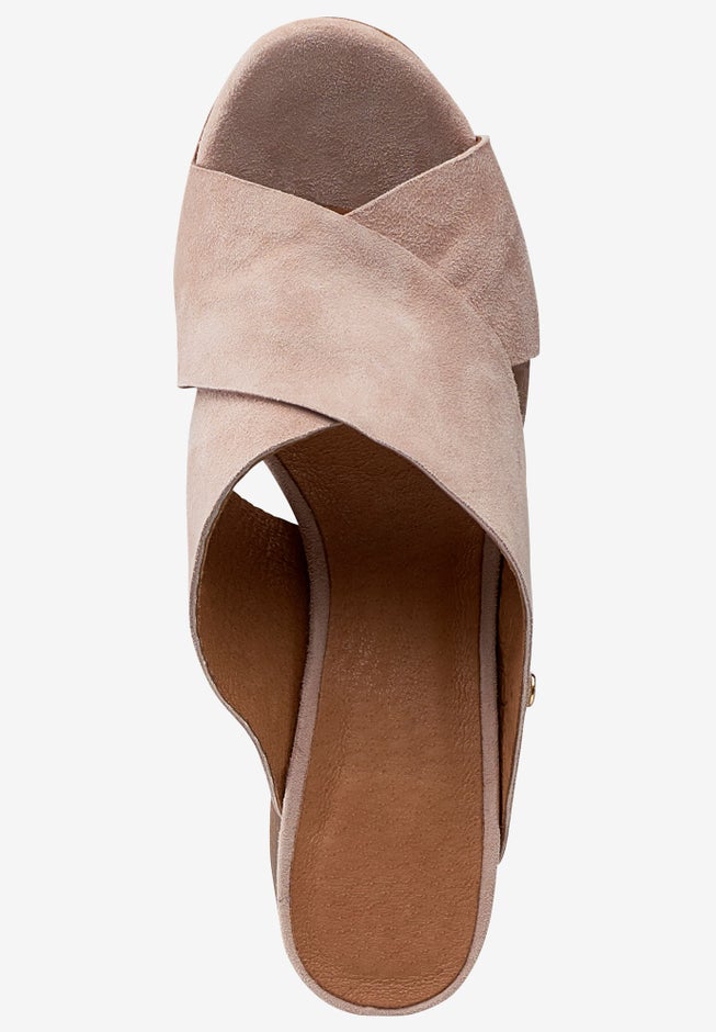 Suede Block Heel Sandal image number null