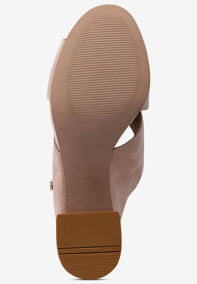 Suede Block Heel Sandal image number null