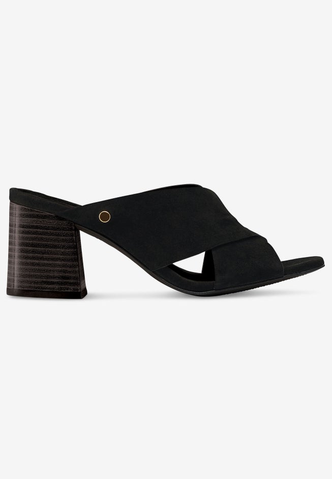 Suede Block Heel Sandal image number null