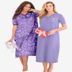 2-Pack Long Henley Sleepshirt  image number null