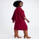 Cable Knit Cape Sweater Dress image number null