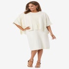 Cable Knit Cape Sweater Dress image number 0