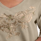 Stretch Cotton Embroidered Tee image number null