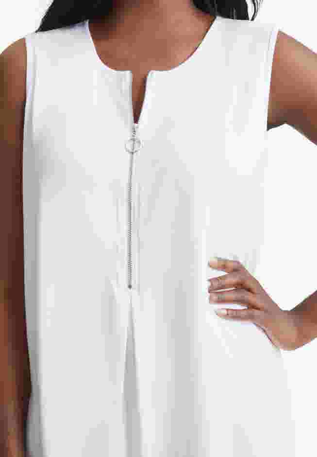 Stretch Knit Hi-Low Zip Tunic image number 3