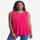 Stretch Knit Hi-Low Zip Tunic image number null