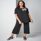 Stretch Knit Boatneck Swing Tunic image number null