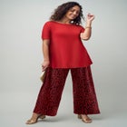 Stretch Knit Boatneck Swing Tunic image number null