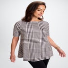 Stretch Knit Boatneck Swing Tunic image number null