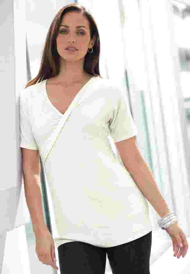 Stretch Knit Square Neck Top image number 5