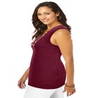 Scoop-Neck Sweater Tank image number null