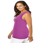 Scoop-Neck Sweater Tank image number null