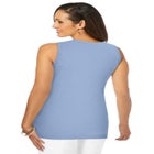 Scoop-Neck Sweater Tank image number null