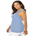 Scoop-Neck Sweater Tank image number null