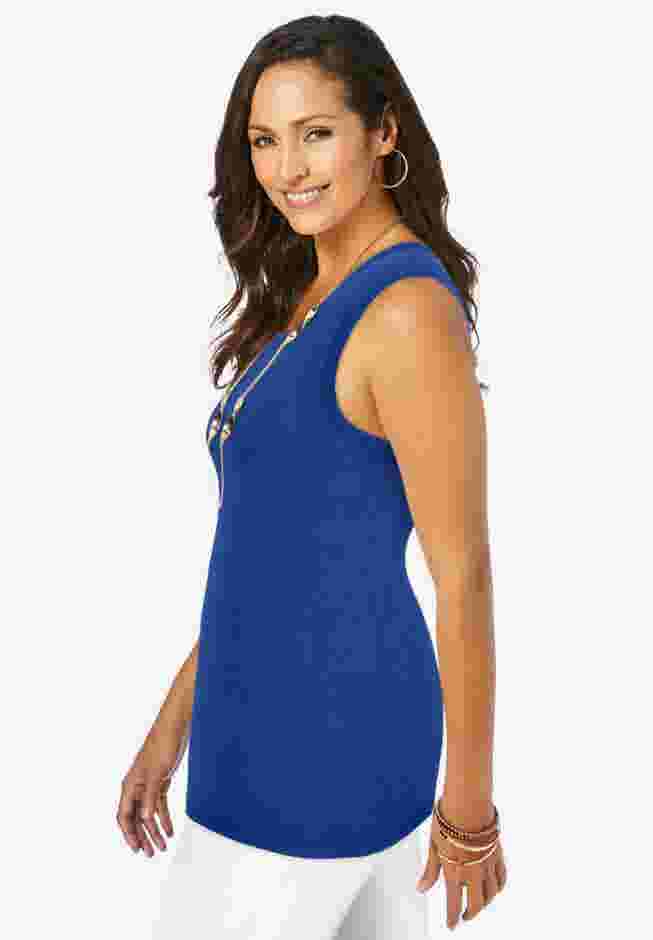 Scoop-Neck Sweater Tank image number 3