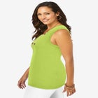 Scoop-Neck Sweater Tank image number null