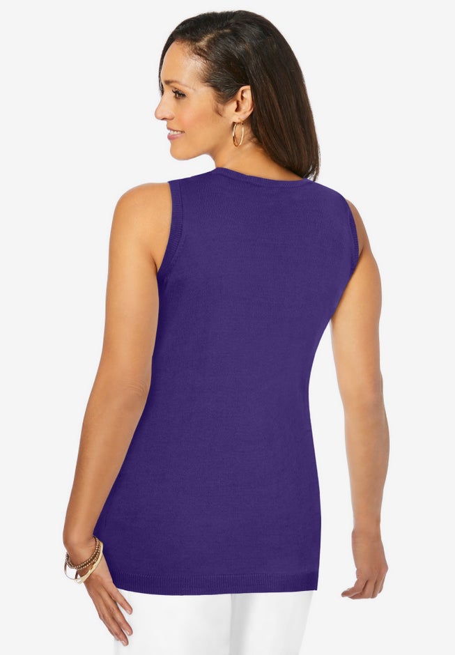 Scoop-Neck Sweater Tank image number 1