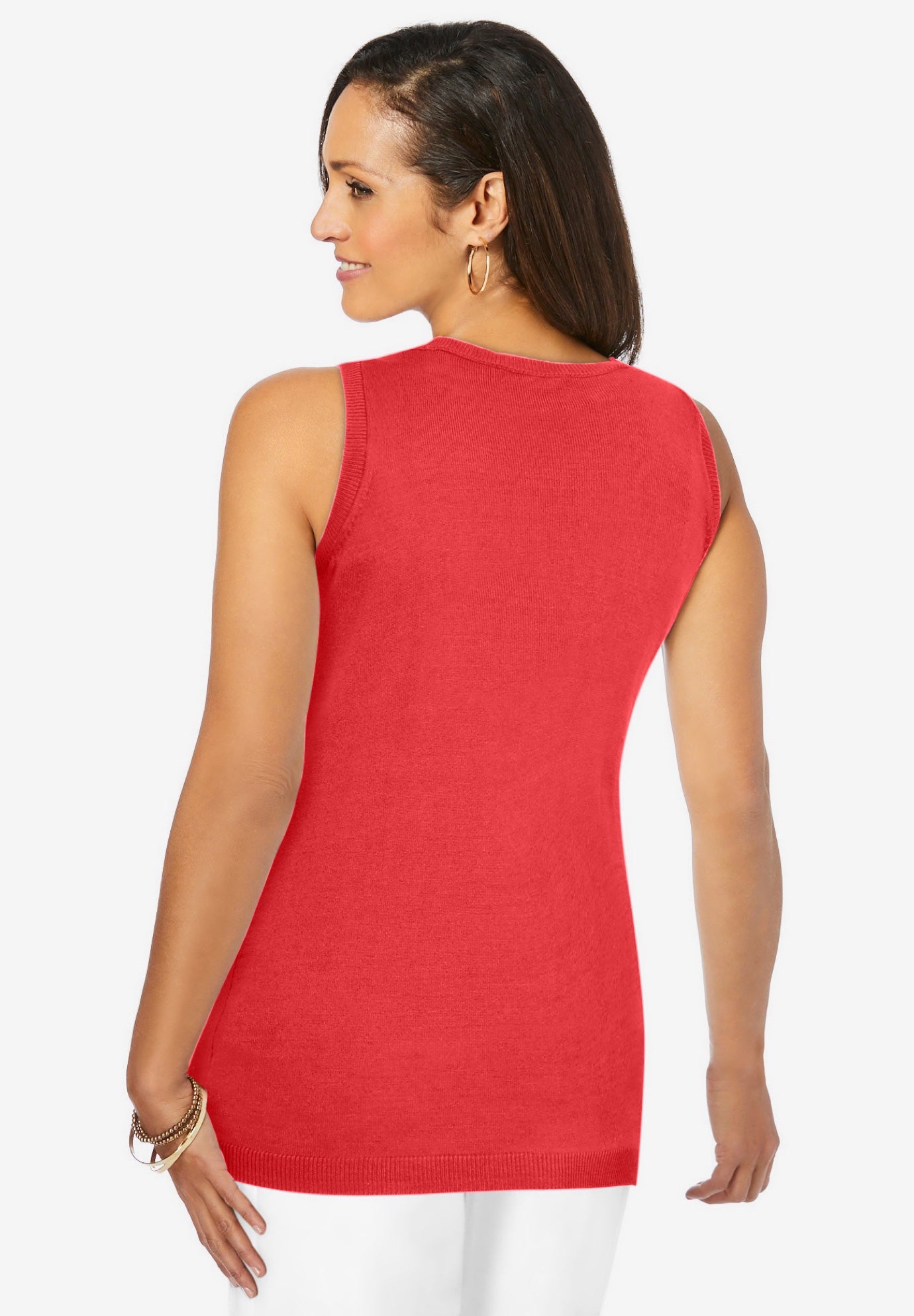 Scoop-Neck Sweater Tank image number 1