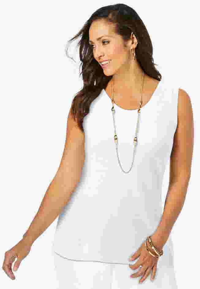 Scoop-Neck Sweater Tank image number 0
