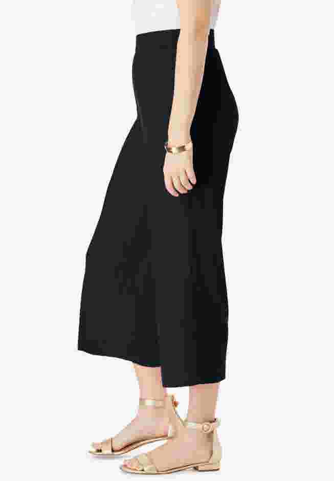 Everyday Stretch Knit Wide Leg Crop Pant image number 1