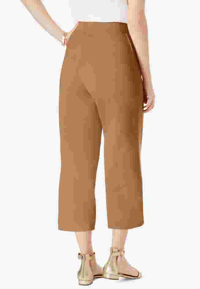 Everyday Stretch Knit Wide Leg Crop Pant image number 2