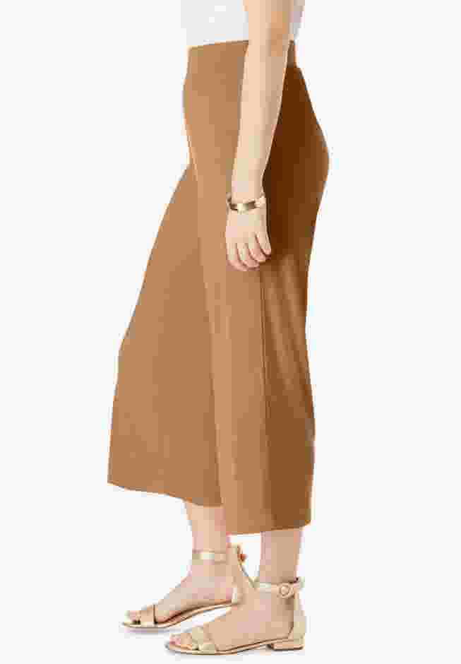 Everyday Stretch Knit Wide Leg Crop Pant image number 1