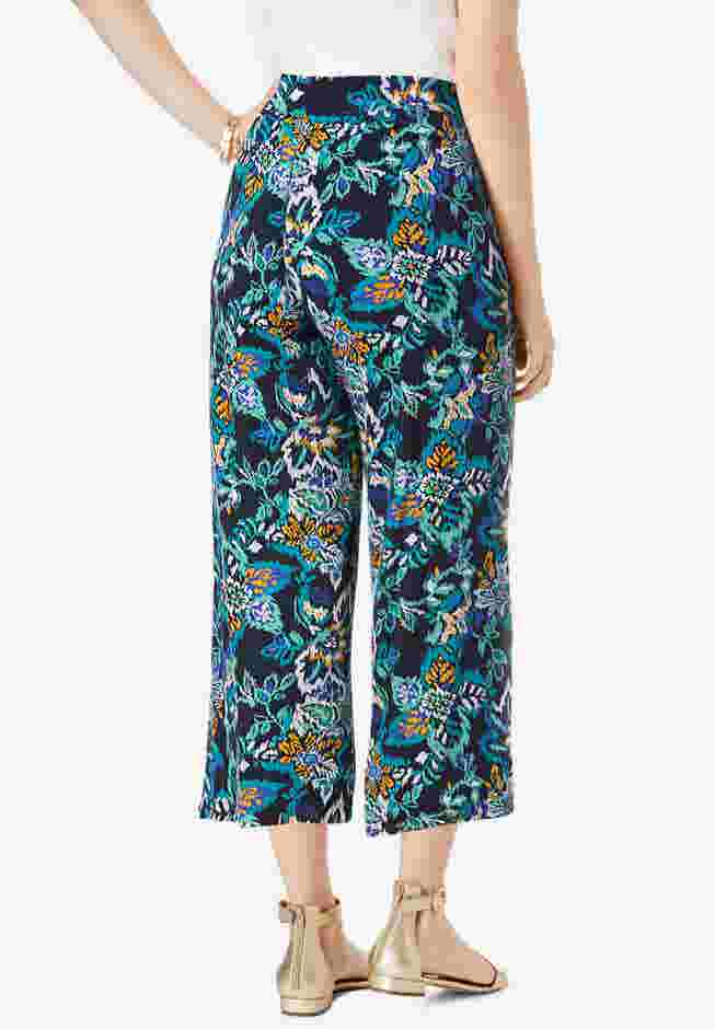 Everyday Stretch Knit Wide Leg Crop Pant image number 2