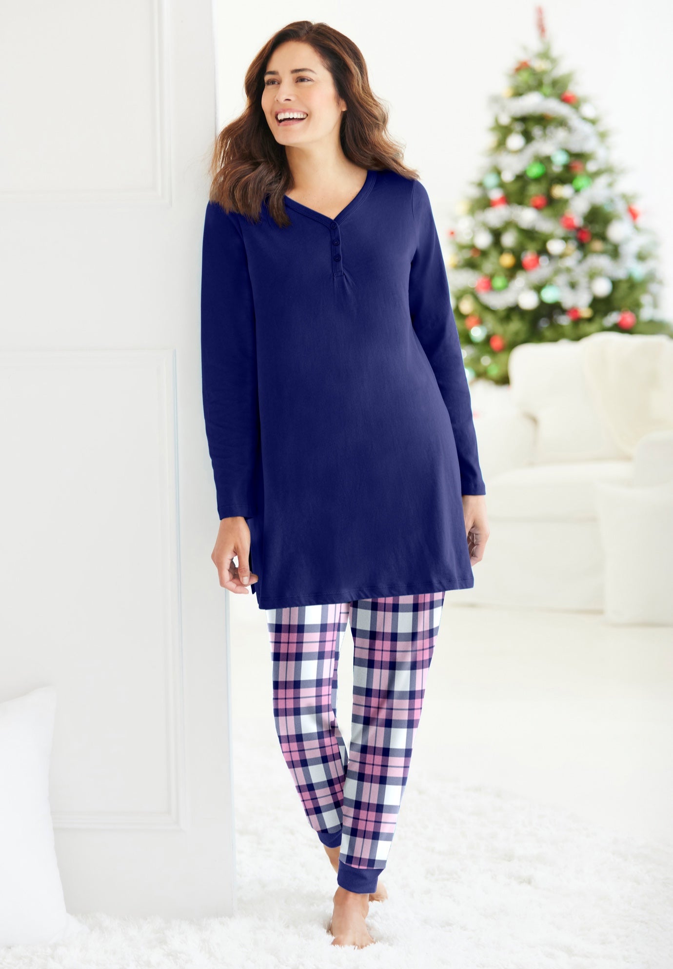 Henley Tunic & Jogger PJ Set image number 4