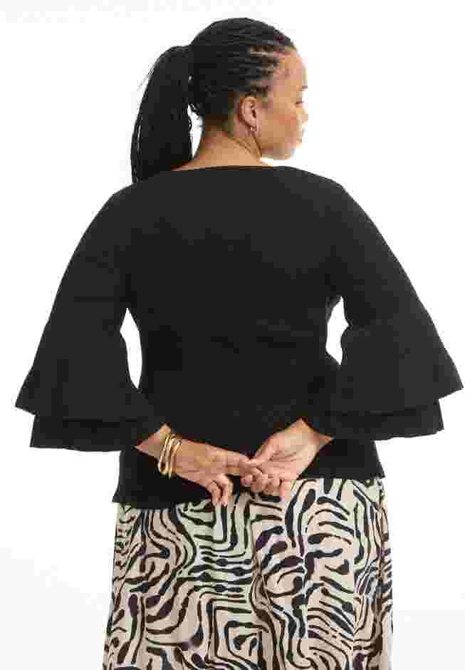Ruffled Long-Sleeve Sweater image number 1