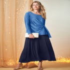 Shimmery Side-Gathered Tunic image number null