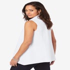Stretch Cotton Poplin Sleeveless Shirt image number null
