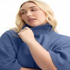Wide-Sleeve Turtleneck Sweater image number null