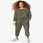 Drawstring Waist Fleece Sweatpants image number null