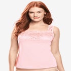 Silky Lace-Trimmed Camisole image number null