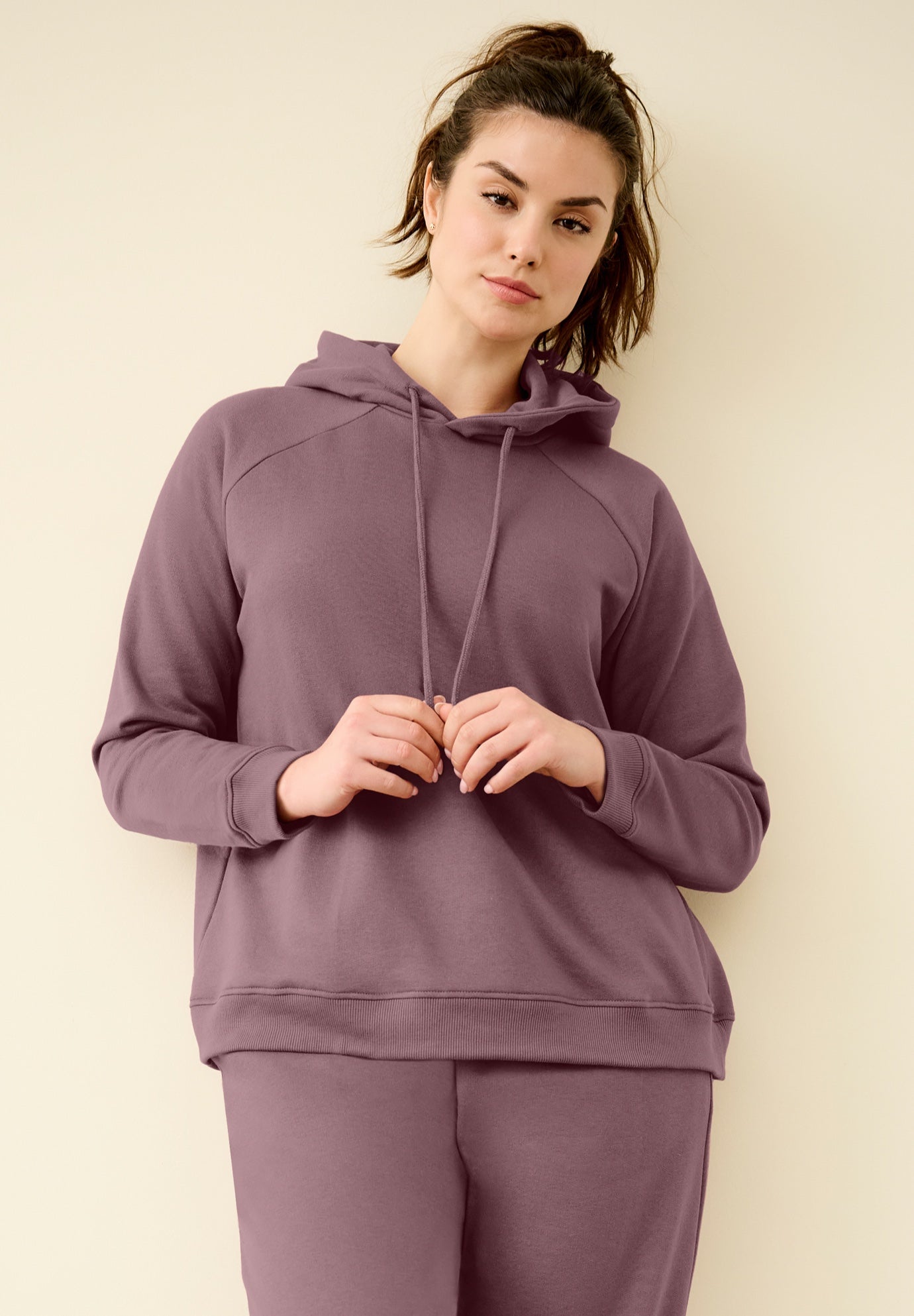 Hooded Fleece Boxy Sweatshirt image number 0