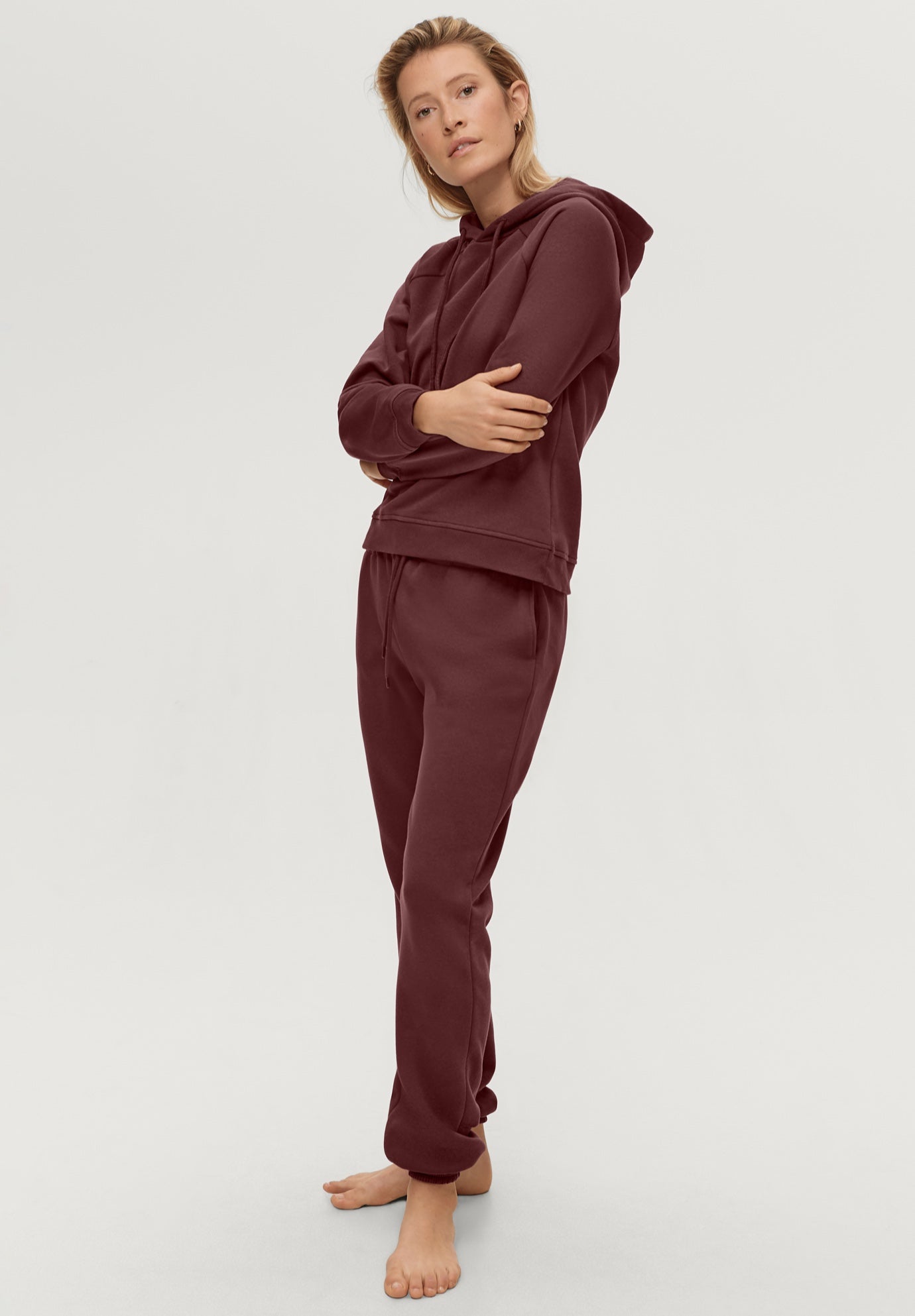 Ellos Studio Fleece Hooded Sweatshirt image number 0