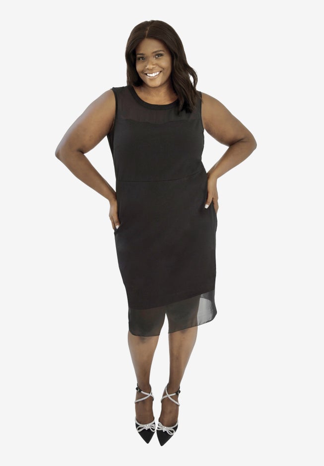 Sleeveless Crepe Dress image number null