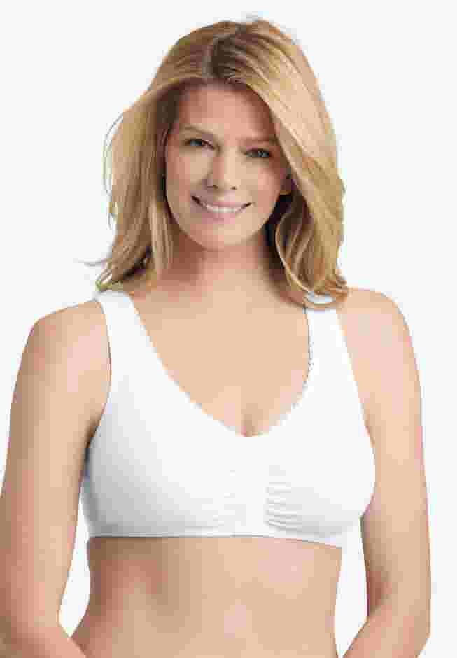 Glamorise® Front-Close Lace Back Bra image number 0