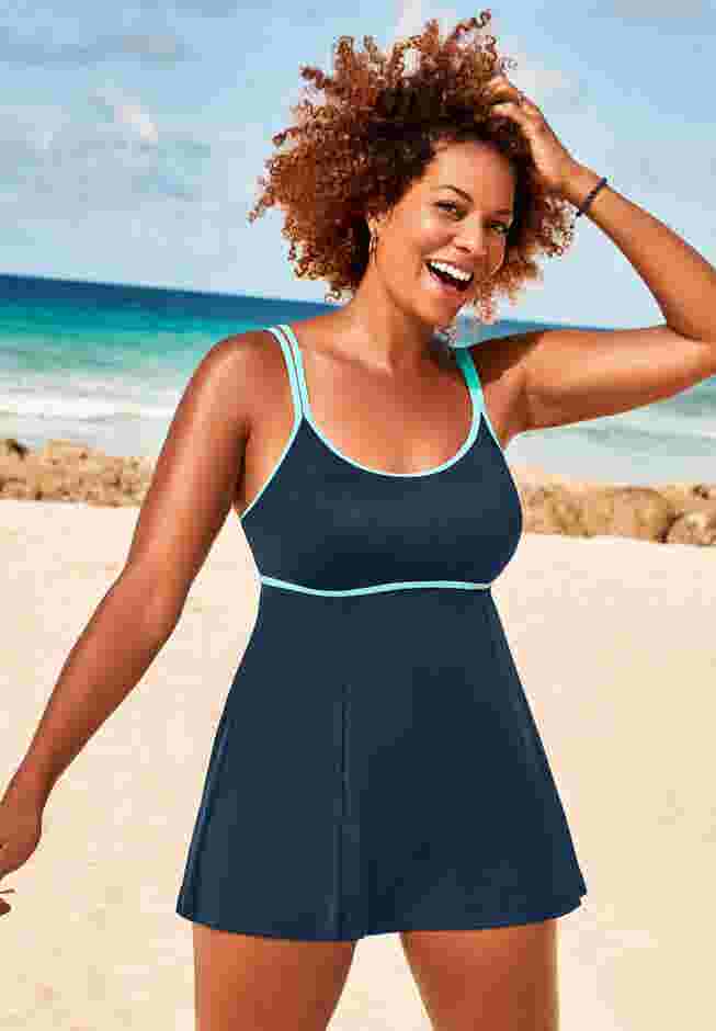 Lingerie Strap Swimdress image number 0